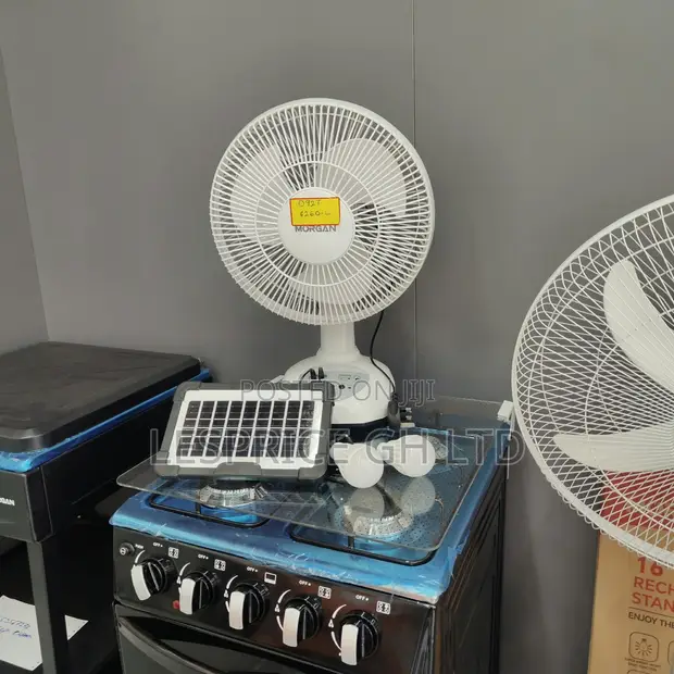 Rechargeable Solar Fan with Panels - 1