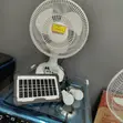 Rechargeable Morgan Solar Fan with Bulbs - 2