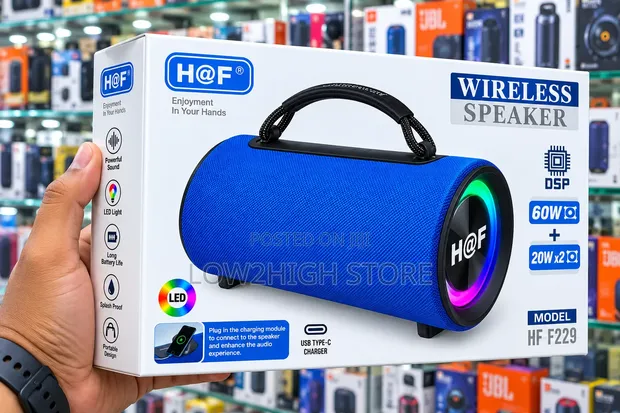 H@F HF F229 100W Powerful Bass Bluetooth Speaker - 1