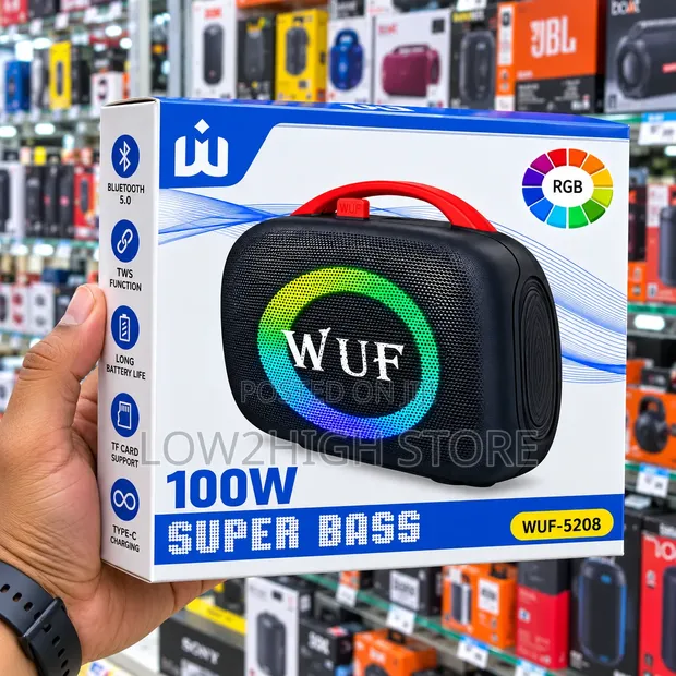 WUF-5208 100W Super Bass Wireless Bluetooth Speaker - 1