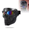 Stylish Skull Face Mask with Colourful Reflective Lenses - 1