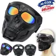 Stylish Skull Face Mask with Colourful Reflective Lenses - 2