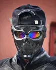 Stylish Skull Face Mask with Colourful Reflective Lenses - 3