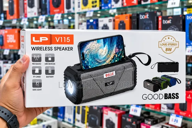 LP V115 8W Deep Bass Wireless Bluetooth Speaker - 1