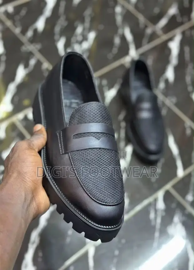Black Slip-on Loafer Shoe - 1
