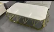 Modern Geometric Marble-Top Coffee Table - 2