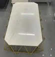 Modern Geometric Marble-Top Coffee Table - 3
