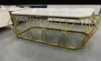 Modern Geometric Marble-Top Coffee Table - 4