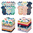 3pcs 100% Cotton Newborn Short Sleeve Jumpsuits - 1