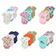 3pcs 100% Cotton Newborn Short Sleeve Jumpsuits - 2