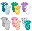 3pcs 100% Cotton Newborn Short Sleeve Jumpsuits - 4