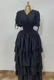 Handmade Silk Dress - Black - 2
