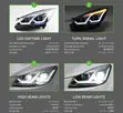 Ford Kuga Escape Headlights - LED Running Lights, Bi-Xenon - 3