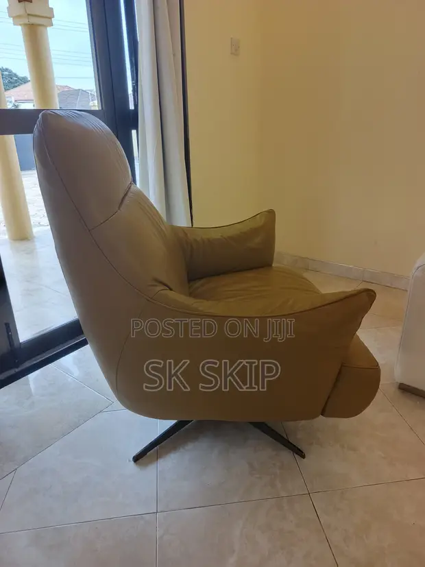 Mustard Yellow Natuzzi Editions Calma Swivel Chair - 1