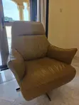 Mustard Yellow Natuzzi Editions Calma Swivel Chair - 2