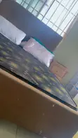 Queen Size Bed Frame & Mattress with Bedside Drawers - 1