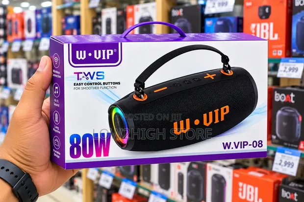 W.VIP-08 80W 360° Super Bass Bluetooth Speaker - 1