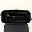 Women's Black Textured Handbag - 4