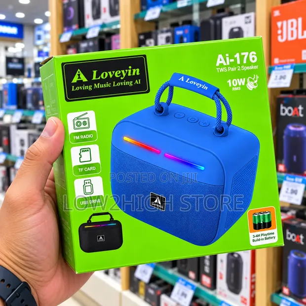 A Loveyin AI-176 10W Deep Bass RGB Bluetooth Speaker - 1