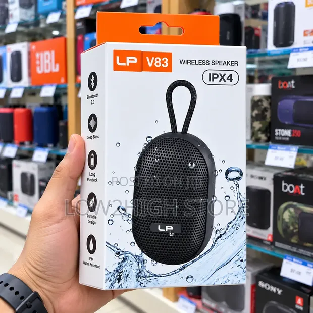 LP V83 8W Bluetooth Speaker with Good Bass (IPX4) - 1