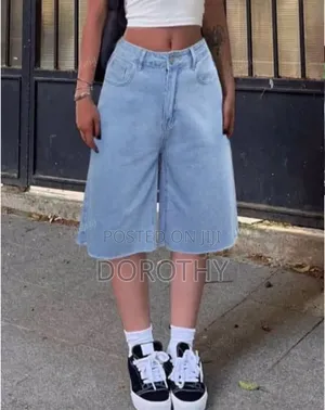 Denim Baggy Jeans - High Waist Cargo