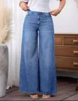 Denim Baggy Jeans - High Waist Cargo - 2