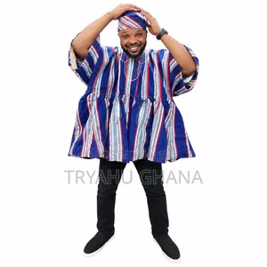 Traditional Ghanaian Smock with Woven Cap