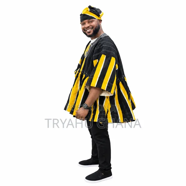 Black-White and Yellow Fugu Smock for Everyday Wear - 1