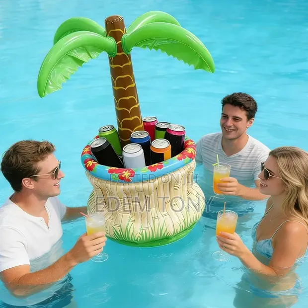 B-Festive Palm Tree Cooler - Inflatable Party Drink Holder - 1