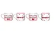 Hello Kitty 4-Pack Stackable Ceramic Holiday Mugs Set - 443ml - 4