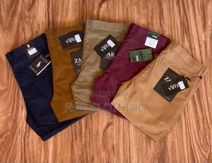 Men's Khaki Non-Stretch Trousers