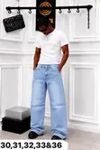 Quality Vintage Plain Baggy Jeans - 1