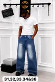 Quality Vintage Plain Baggy Jeans - 3
