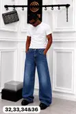Quality Vintage Plain Baggy Jeans - 4