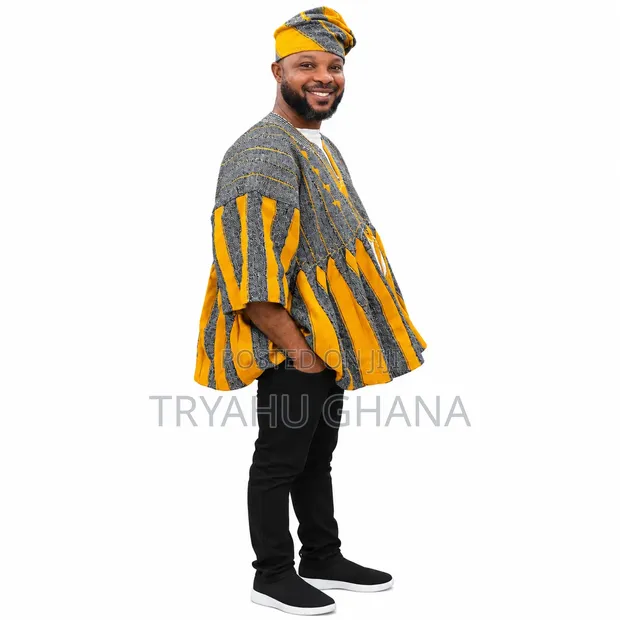 Tryahu Gold Ash & Yellow Executive Smock - 1