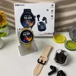 Round Watch Series Ultra with AirPods and 2 Straps - 3