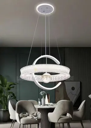 Dimmable LED Pendant Light - Moon Lampshade