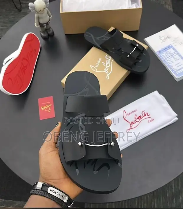 Christian Louboutin Zakouski Double Strap Slippers - 1