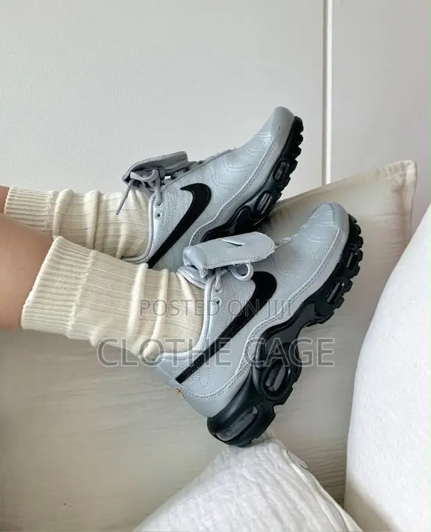Nike Air Max Plus TNPO "Wolf Grey" Leather Sneakers - 1