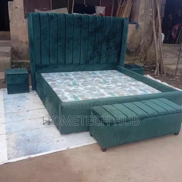 Queen Size Bed Frame with Drawers - 1