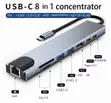 8-in-1 USB-C Hub Adapter with 4K HDMI, SD/TF Card Reader, RJ45, PD Charging - 5