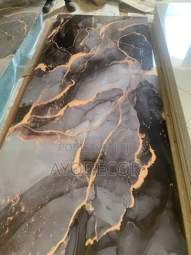 Modern High Gloss UV Marble PVC Wall Tiles - 1