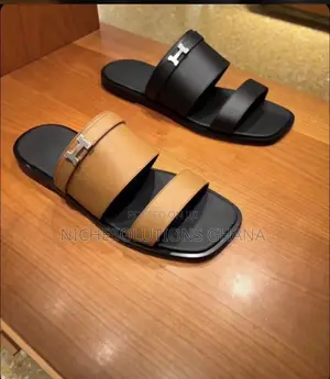 Hermes Classic Slippers - Black Leather