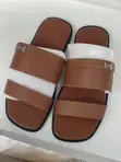 Hermes Classic Slippers - Black Leather - 5