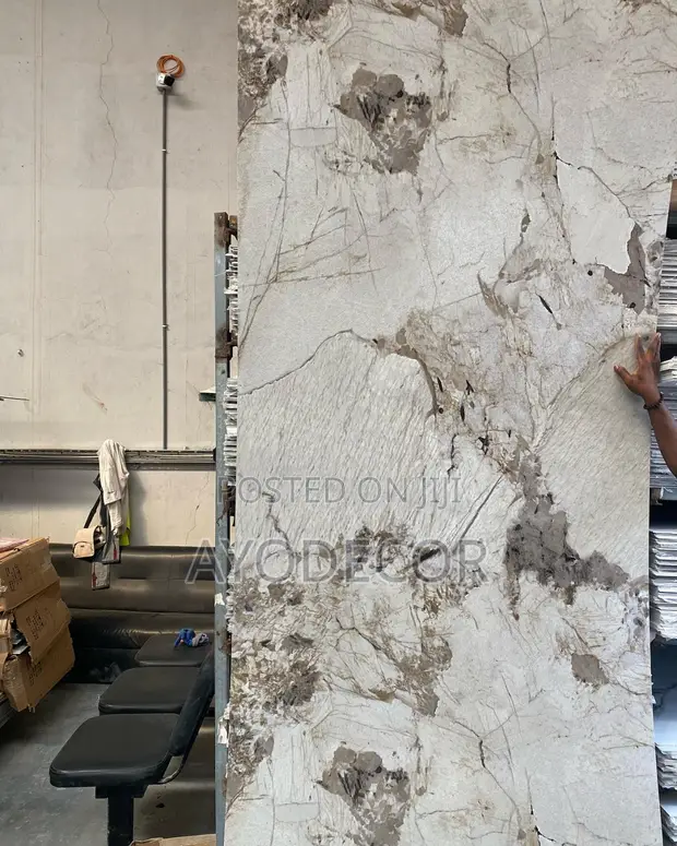 Modern Waterproof Marble Sheet PVC UV Wall Cladding High Gloss - 1