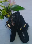 Stylish Slip-on Mules with Gold Studs - 2