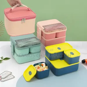 Double-Layer Student Lunch Box with Insulated Bag