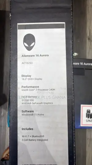 Alienware 16 Aurora Laptop - Intel Core 7, 16GB RAM, 512GB SSD