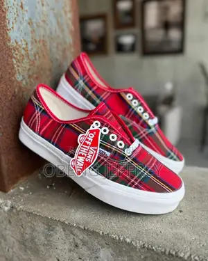 Original Vans Pendleton Red Plaid Sneakers