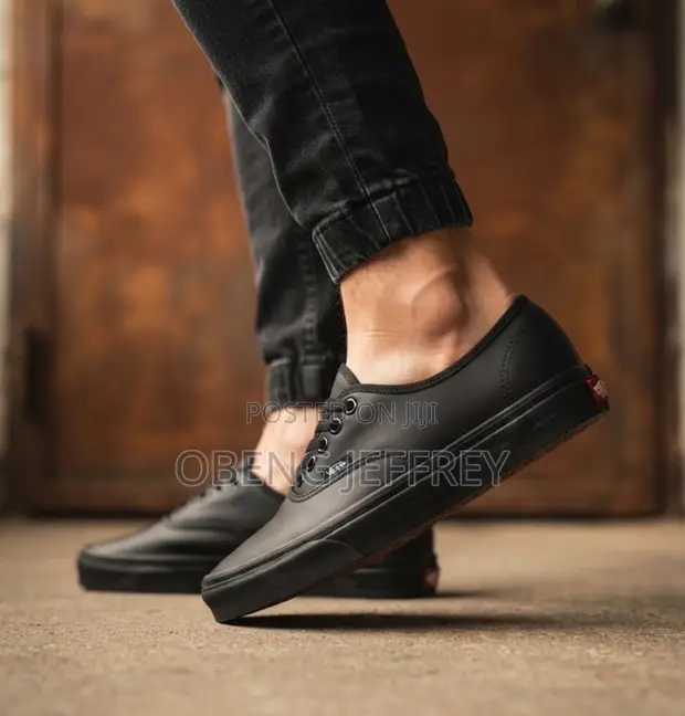 Original Vans Authentic Leather Tonal Black - 1
